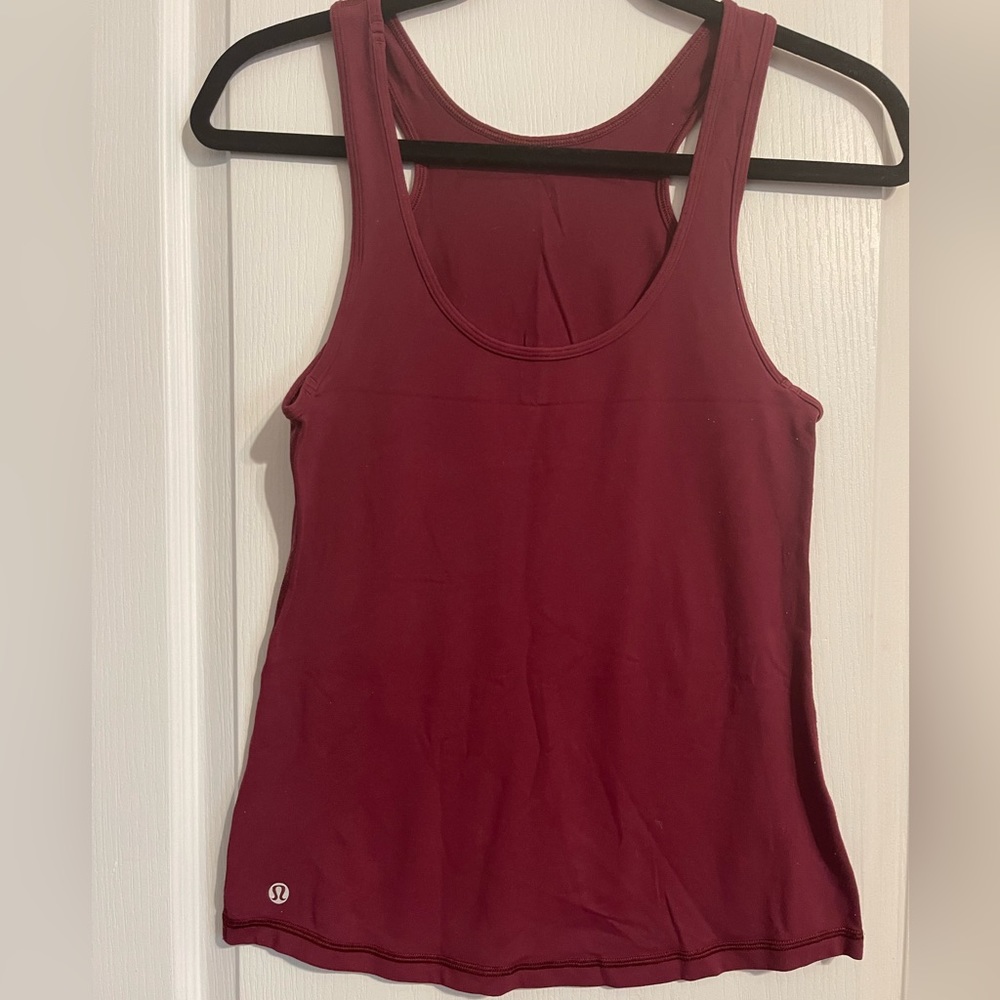Lululemon Size 6 Burgundy Tank